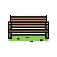 banc parc couleur icône illustration vectorielle vecteur