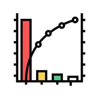 graphique de pareto couleur icône illustration vectorielle vecteur