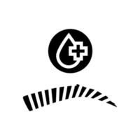 préparer pour le traitement des sourcils glyphe icône illustration vectorielle vecteur
