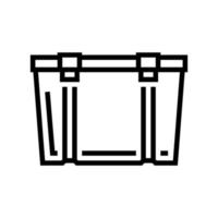 boîte en plastique ligne icône illustration vectorielle vecteur
