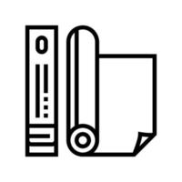 illustration vectorielle de l'icône de la ligne de parchemin de cuisson vecteur