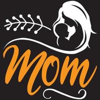 maman - conception de t-shirt et svg de fête des mères-maman, fichier vectoriel, pouvez-vous télécharger. vecteur