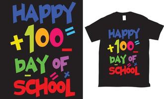 heureux 100 jours de conception de vecteur d'école