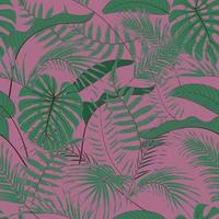 dessin nature feuilles forêt tropicale modèle sans couture vecteur