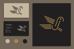 le logo de pigeon volant créatif moderne et minimaliste unique