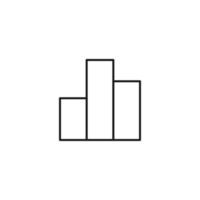 signe, graphiques, infographies, diagramme pour les entreprises. notion de développement. symbole de contour et trait modifiable. icône de ligne vectorielle de la barre de progression vecteur