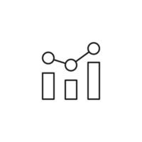 signe, graphiques, infographies, diagramme pour les entreprises. notion de développement. symbole de contour et trait modifiable. icône de ligne vectorielle de la ligne de progression sur le graphique de croissance vecteur