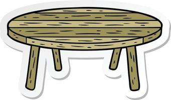 autocollant d'une table de dessin animé vecteur