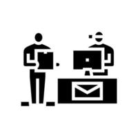 illustration vectorielle d'icône de glyphe de service après-vente vecteur