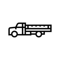 camion ferme transport ligne icône illustration vectorielle vecteur