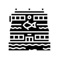 illustration vectorielle d'icône de glyphe de restaurant de fruits de mer vecteur