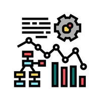 planification stratégie erp couleur icône illustration vectorielle vecteur