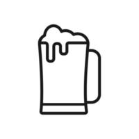 un verre de bière illustration dans un design plat à la mode vecteur