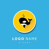 création de logo icône baleine créative vecteur