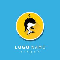 création de logo icône baleine créative vecteur