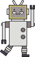 robot de dessin animé mignon vecteur