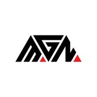 création de logo de lettre triangle mgn avec forme de triangle. monogramme de conception de logo triangle mgn. modèle de logo vectoriel triangle mgn avec couleur rouge. logo triangulaire mgn logo simple, élégant et luxueux. mgn