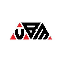 création de logo de lettre triangle vbm avec forme de triangle. monogramme de conception de logo triangle vbm. modèle de logo vectoriel triangle vbm avec couleur rouge. logo triangulaire vbm logo simple, élégant et luxueux. vbm