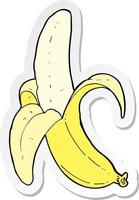 autocollant d'une banane de dessin animé vecteur