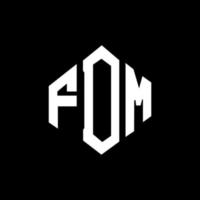 création de logo de lettre fdm avec forme de polygone. création de logo en forme de polygone et de cube fdm. modèle de logo vectoriel hexagone fdm couleurs blanches et noires. monogramme fdm, logo d'entreprise et immobilier.
