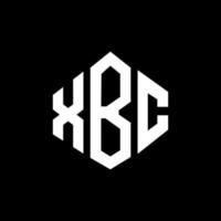 création de logo de lettre xbc avec forme de polygone. création de logo en forme de polygone et de cube xbc. modèle de logo vectoriel xbc hexagone couleurs blanches et noires. monogramme xbc, logo d'entreprise et immobilier.