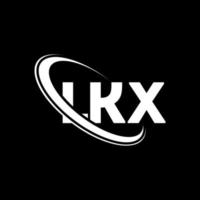 logo lkx. lettre lkx. création de logo de lettre lkx. initiales logo lkx liées avec un cercle et un logo monogramme majuscule. typographie lkx pour la technologie, les affaires et la marque immobilière. vecteur