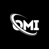 logo Omi. omi lettre. création de logo de lettre omi. initiales logo omi liées avec un cercle et un logo monogramme majuscule. typographie omi pour la technologie, les affaires et la marque immobilière. vecteur