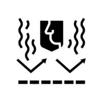 odeur protéger couche glyphe icône illustration vectorielle vecteur