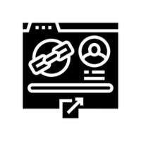 illustration vectorielle d'icône de glyphe de lien d'affiliation vecteur