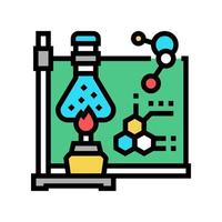 école discipline chimie couleur icône illustration vectorielle vecteur
