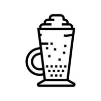 illustration vectorielle de l'icône de la ligne de café glacé vecteur