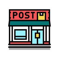 bureau de poste couleur icône illustration vectorielle vecteur