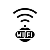 illustration vectorielle d'icône de glyphe de connexion wifi sans fil vecteur