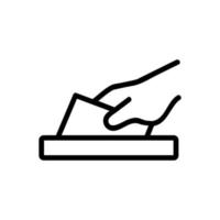 vecteur d'icône de vote électoral. illustration de symbole de contour isolé