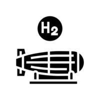 bombe hydrogène glyphe icône illustration vectorielle vecteur