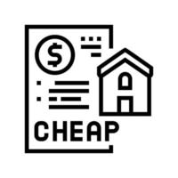 illustration vectorielle d'icône de ligne de construction de maison bon marché vecteur