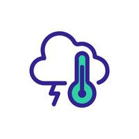 vecteur d'icône d'ouragan d'orage de foudre. illustration de symbole de contour isolé