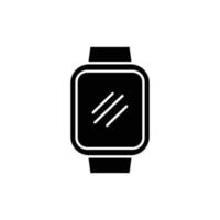 icône de montre intelligente. icône liée à l'électronique, à la technologie. style d'icône de glyphe, solide. conception simple modifiable vecteur
