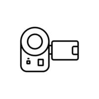 icône de caméra vidéo. icône liée à l'électronique, à la technologie. style d'icône de ligne. conception simple modifiable vecteur