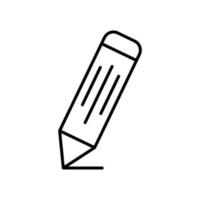 icône de crayon. icône liée à l'écriture, à l'éducation. style d'icône de ligne. conception simple modifiable vecteur