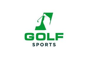 logo d'icône de lettre alphabet j pour modèle vectoriel de conception de logo de golf, étiquette vectorielle de golf, logo de championnat de golf, illustration, icône créative, concept de design