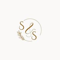 logo monogramme de mariage initial ss vecteur