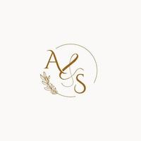 comme logo monogramme de mariage initial vecteur