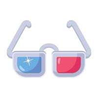 appareil ou lunettes de réalité virtuelle montés sur la tête, icône plate de lunettes vr vecteur
