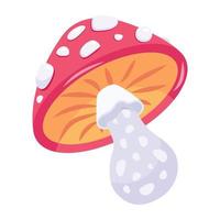 vérifiez cette icône plate de champignon vecteur