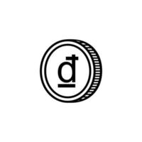 symbole d'icône de devise vietnamienne. pièces vnd, dong. illustration vectorielle vecteur