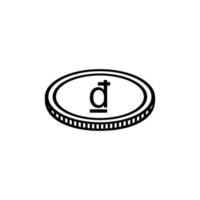 symbole d'icône de devise vietnamienne. pièces vnd, dong. illustration vectorielle vecteur