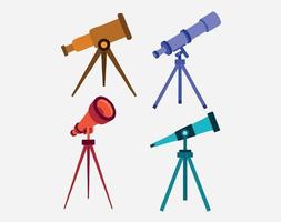 image couleur du télescope de dessin animé. vecteur