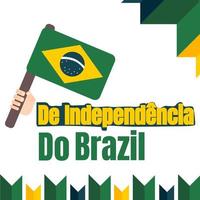 de independencia do brasil 7 de setembro fête de l'indépendance du brasil. modèle d'indépendance du brésil avec décoration de ruban et de drapeau pour notre conception de modèle. vecteur