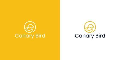 inspiration de conception de logo canari moderne dans le style d'art en ligne vecteur